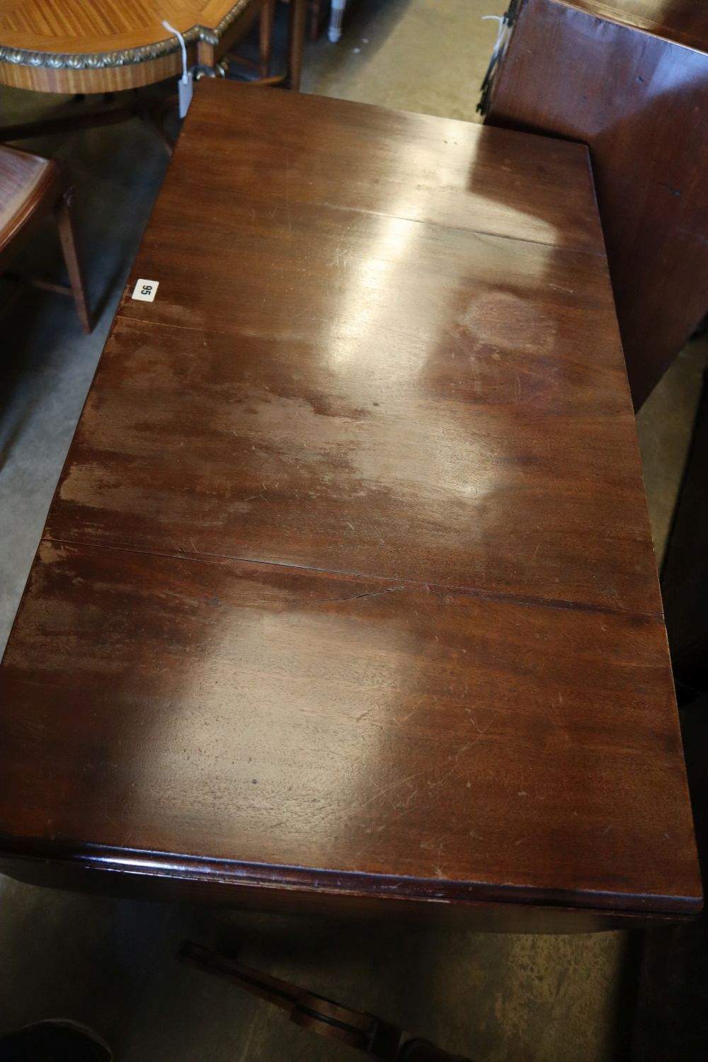 A Regency style mahogany sofa table, width 100cm